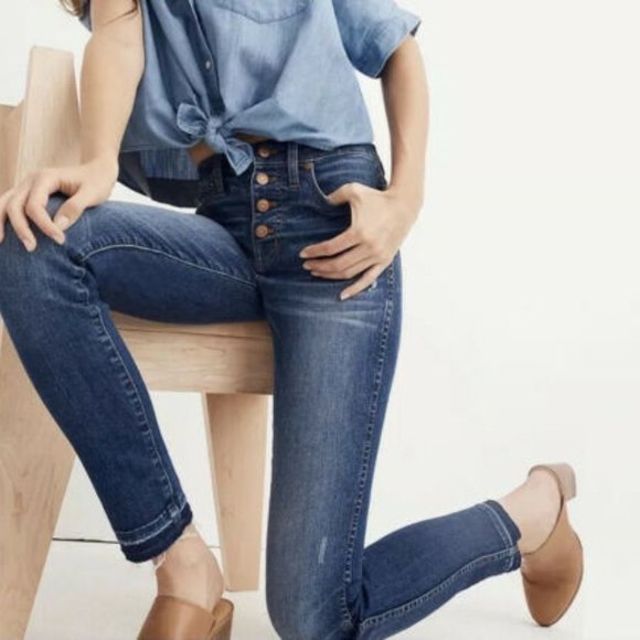 Madewell Denim - NWT  10" High-Rise Skinny Jeans: Drop-Hem Edition